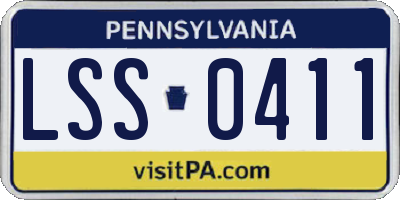 PA license plate LSS0411