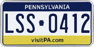 PA license plate LSS0412