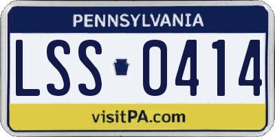 PA license plate LSS0414