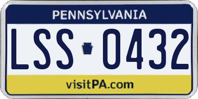 PA license plate LSS0432