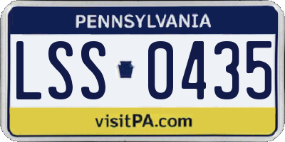 PA license plate LSS0435
