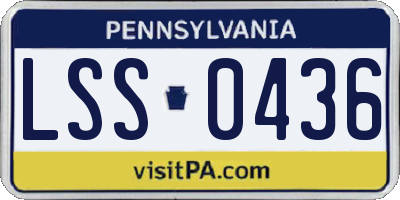 PA license plate LSS0436