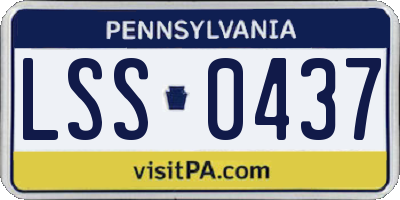 PA license plate LSS0437