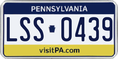 PA license plate LSS0439
