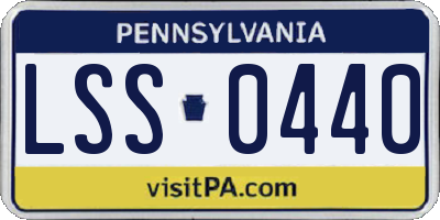 PA license plate LSS0440