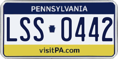 PA license plate LSS0442