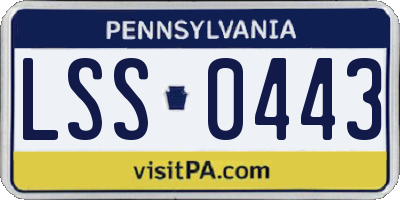 PA license plate LSS0443