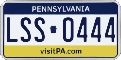 PA license plate LSS0444