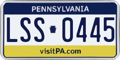 PA license plate LSS0445