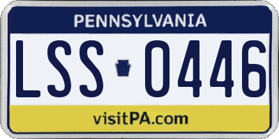 PA license plate LSS0446