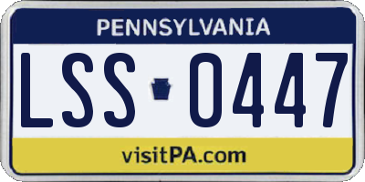 PA license plate LSS0447