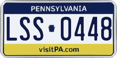 PA license plate LSS0448