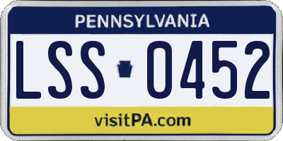 PA license plate LSS0452