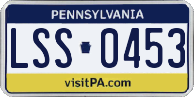PA license plate LSS0453