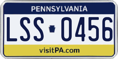 PA license plate LSS0456