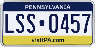 PA license plate LSS0457