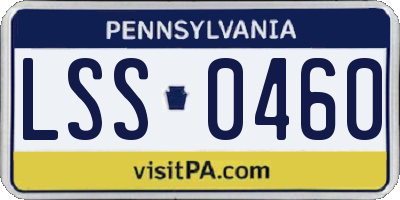PA license plate LSS0460