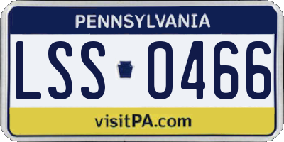 PA license plate LSS0466