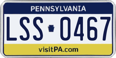 PA license plate LSS0467