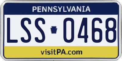 PA license plate LSS0468