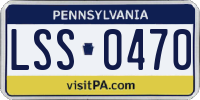 PA license plate LSS0470