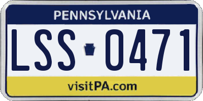 PA license plate LSS0471