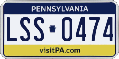 PA license plate LSS0474