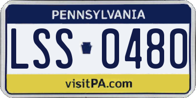 PA license plate LSS0480