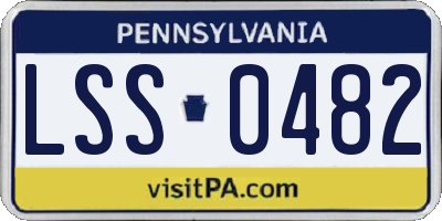 PA license plate LSS0482