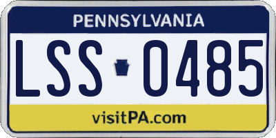 PA license plate LSS0485
