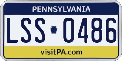 PA license plate LSS0486