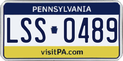 PA license plate LSS0489