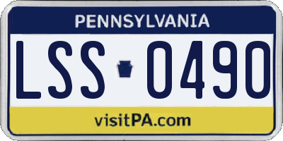 PA license plate LSS0490
