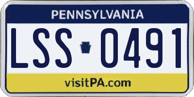 PA license plate LSS0491