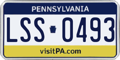 PA license plate LSS0493