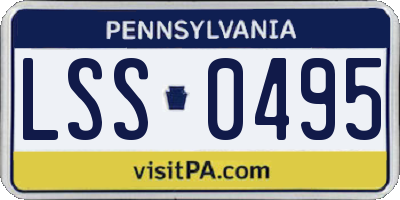 PA license plate LSS0495