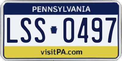 PA license plate LSS0497