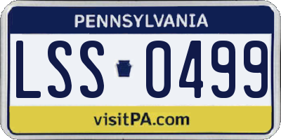 PA license plate LSS0499