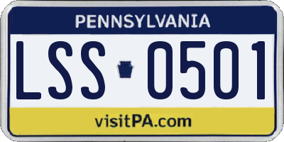 PA license plate LSS0501