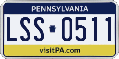 PA license plate LSS0511