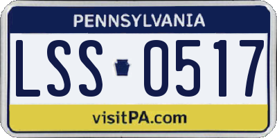 PA license plate LSS0517