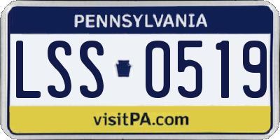 PA license plate LSS0519