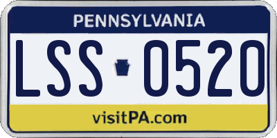 PA license plate LSS0520