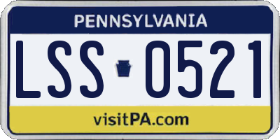 PA license plate LSS0521