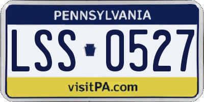 PA license plate LSS0527