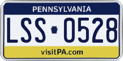 PA license plate LSS0528