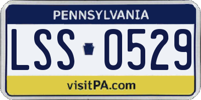 PA license plate LSS0529