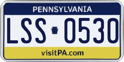 PA license plate LSS0530