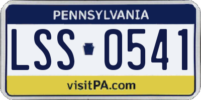 PA license plate LSS0541