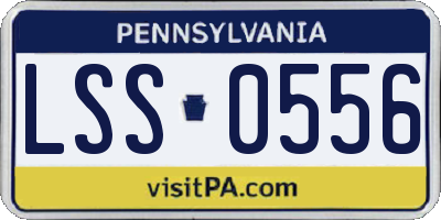 PA license plate LSS0556
